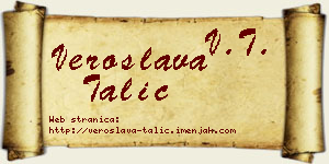 Veroslava Talić vizit kartica